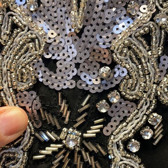 EYE OF THE NEEDLE - Black Dress with Sequins - Picture 4 of 6